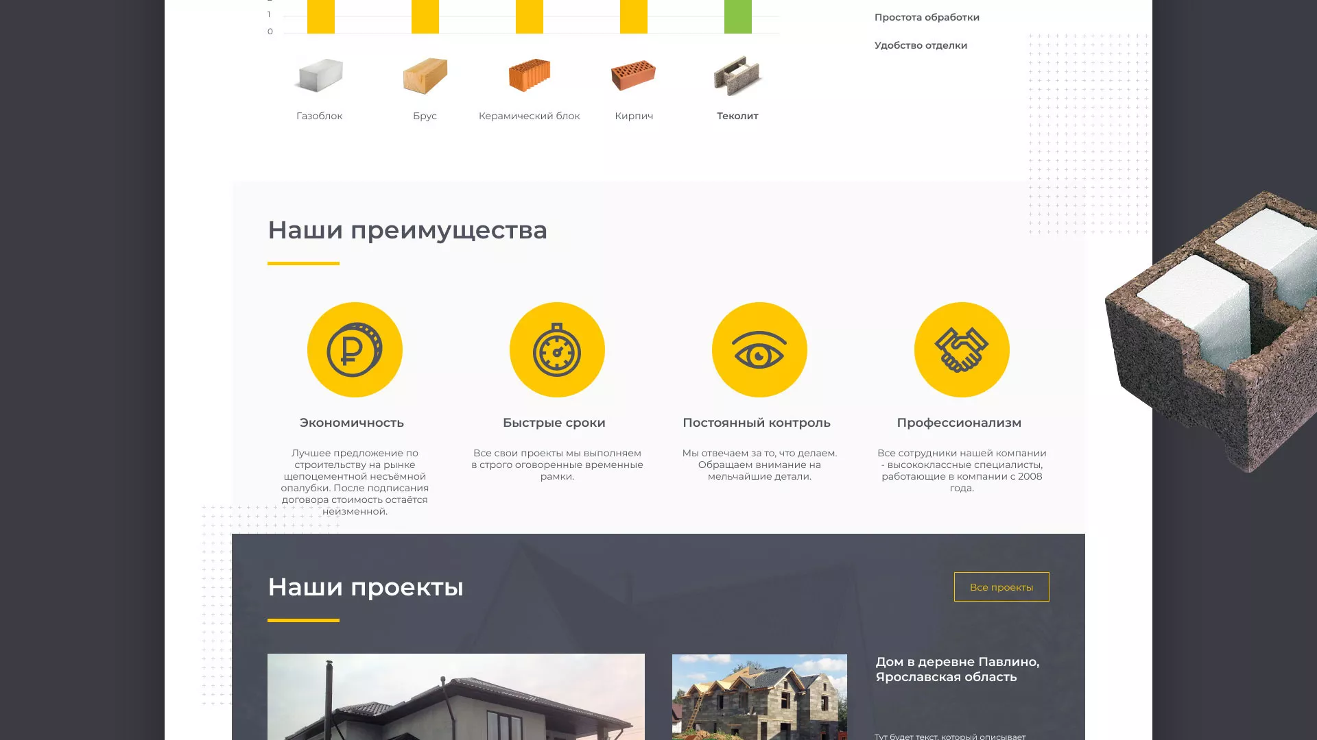 Создание сайта для строительной компании «ЭКОДОМ» в Бугульме