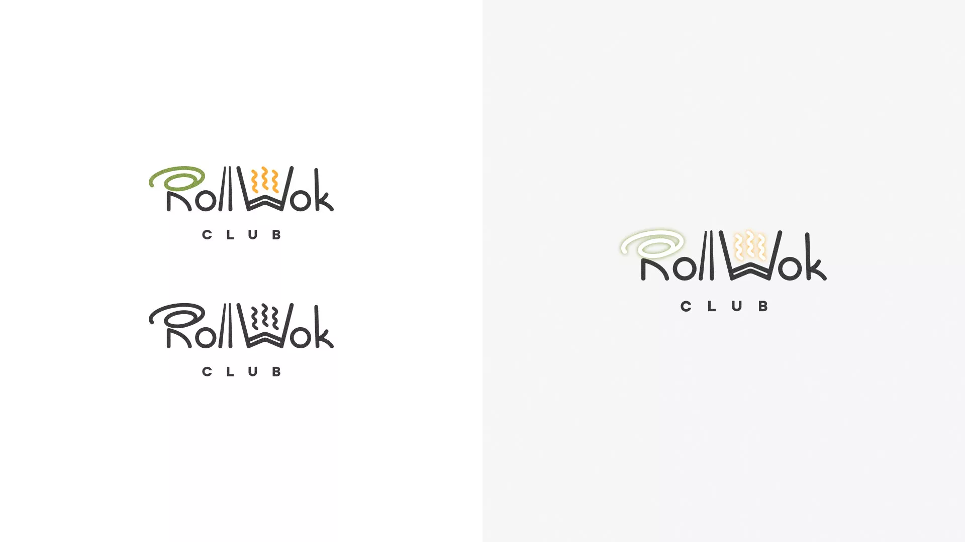 Разработка логотипа и фирменного стиля суши-бара «Roll Wok Club» в Бугульме